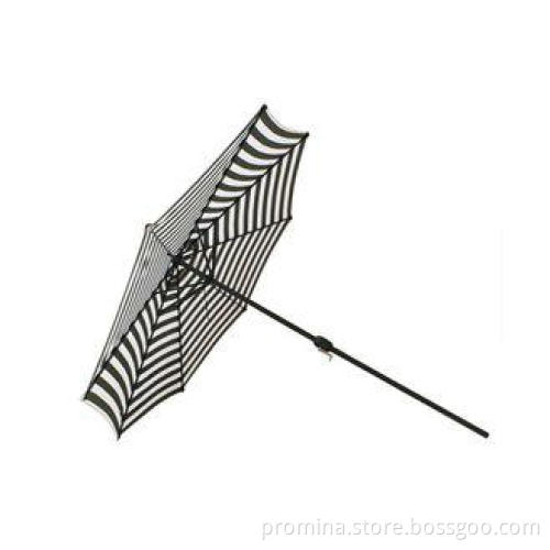 Durable Outdoor Patio Parasol Umbrellas , Green White Strip